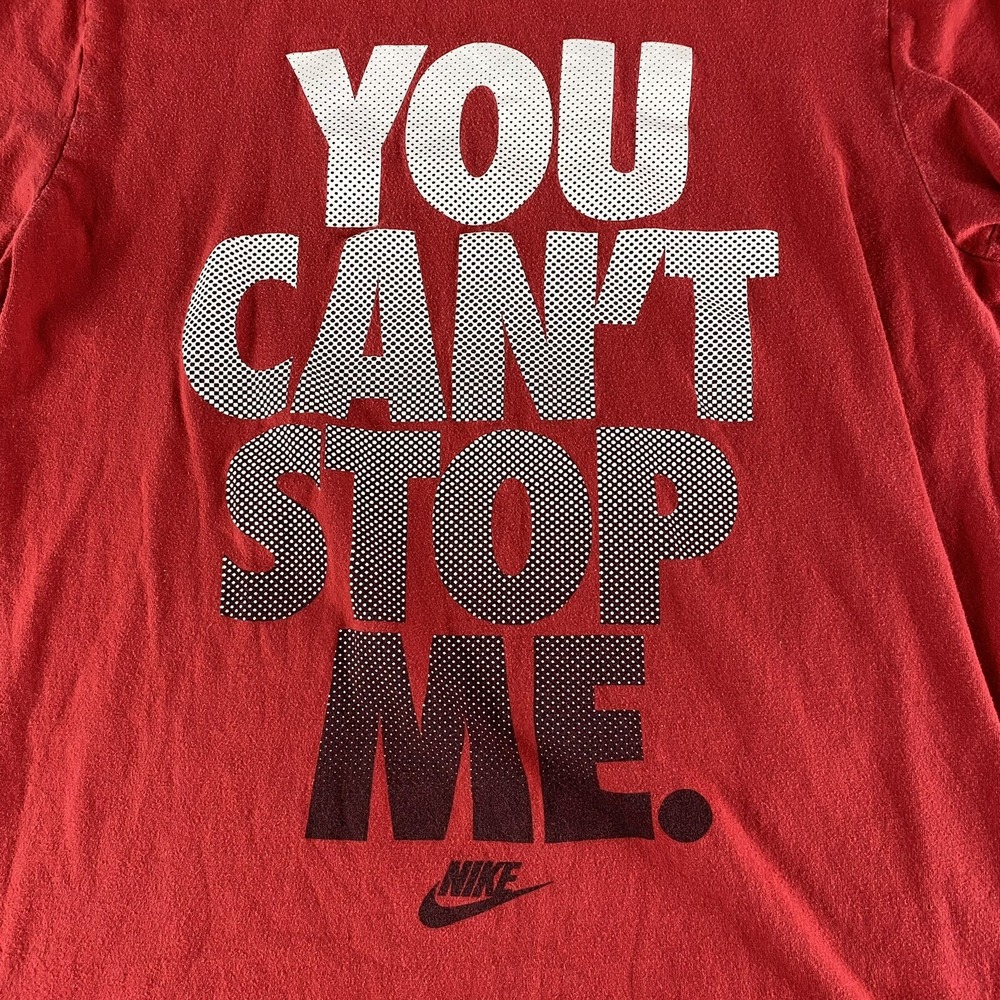 The Nike T Shirt Adult Small Red You Can't Stop Me Graphic Short Sleeve Tee Mens
